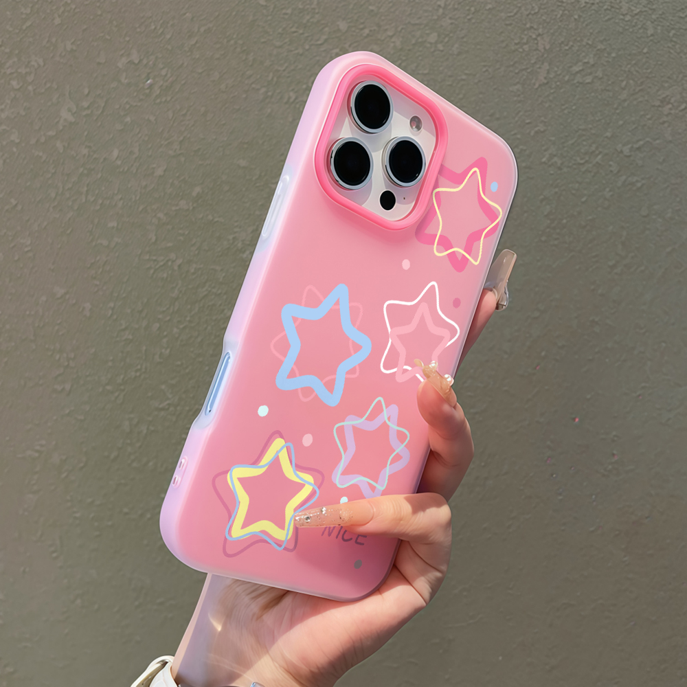 Samsung Galaxy S25 - Casing Ponsel Kawaii Outlines Star Jelly