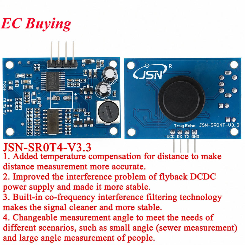 Hydration Sensor Skin - Modul Ultrasonik Tahan Air JSN-SR04T 3.0