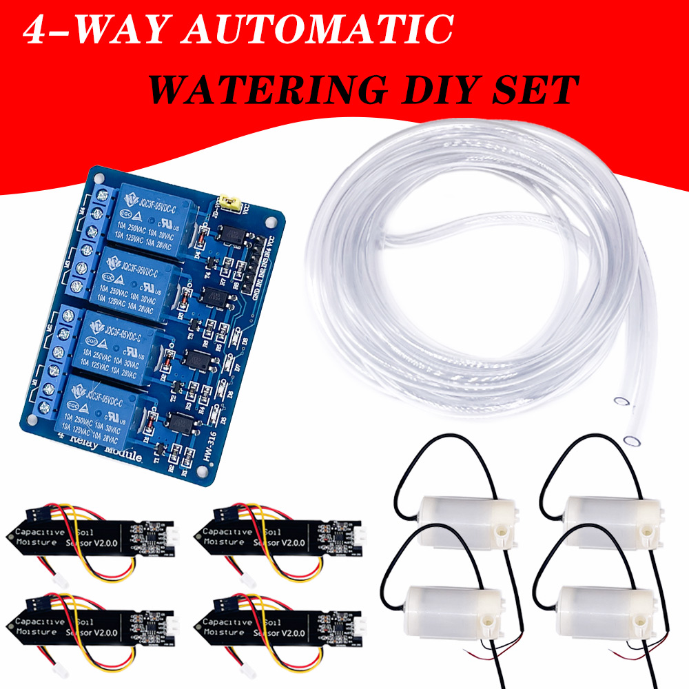 Hydration Sensor Skin - Sistem Penyiraman Otomatis 4 Jalur DIY