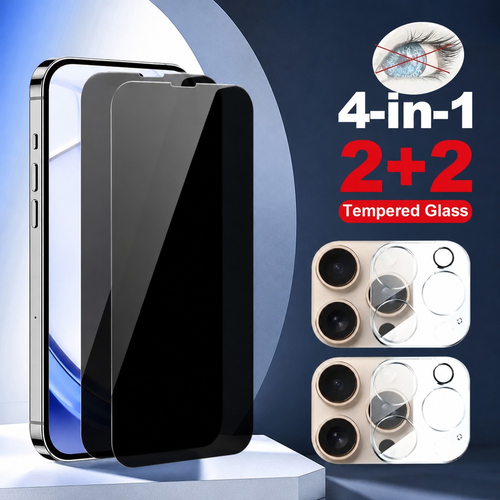 Realme Gt 6 - 2+2PCS Kaca Tempered Privasi Untuk Realme