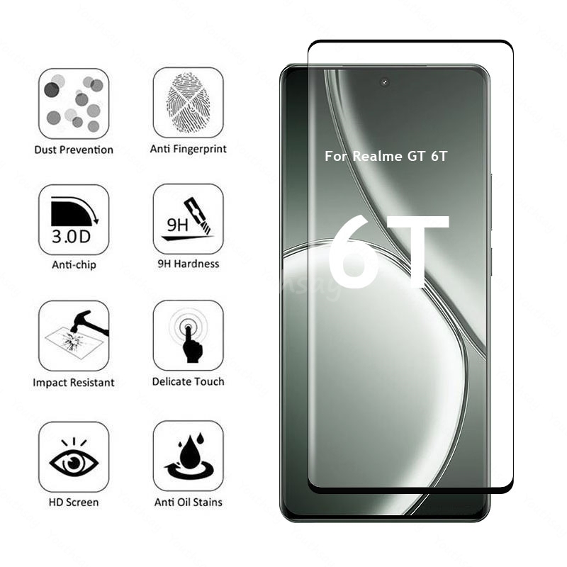 Untuk Realme GT 6T Kaca 3D Pel - Realme Gt 6 ulasan dan harga
