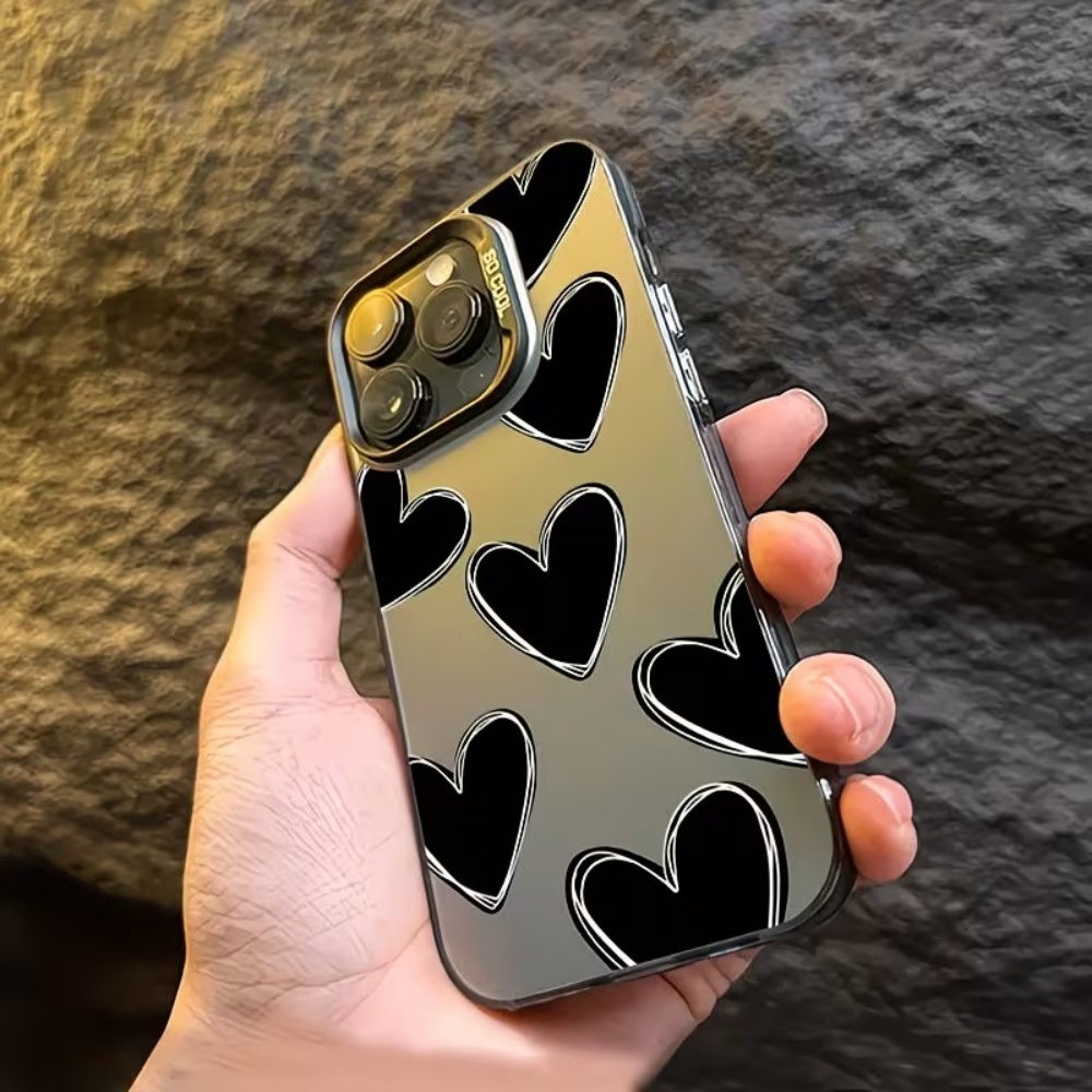 Casing Ponsel Motif Hati Hitam - Apple Iphone 15 Pro Max ulasan dan harga